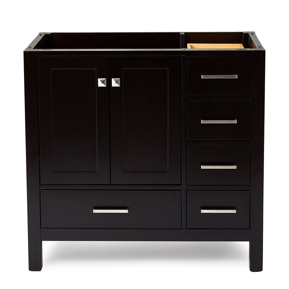 Cambridge 36" Espresso Solid Wood Freestanding Vanity Cabinet