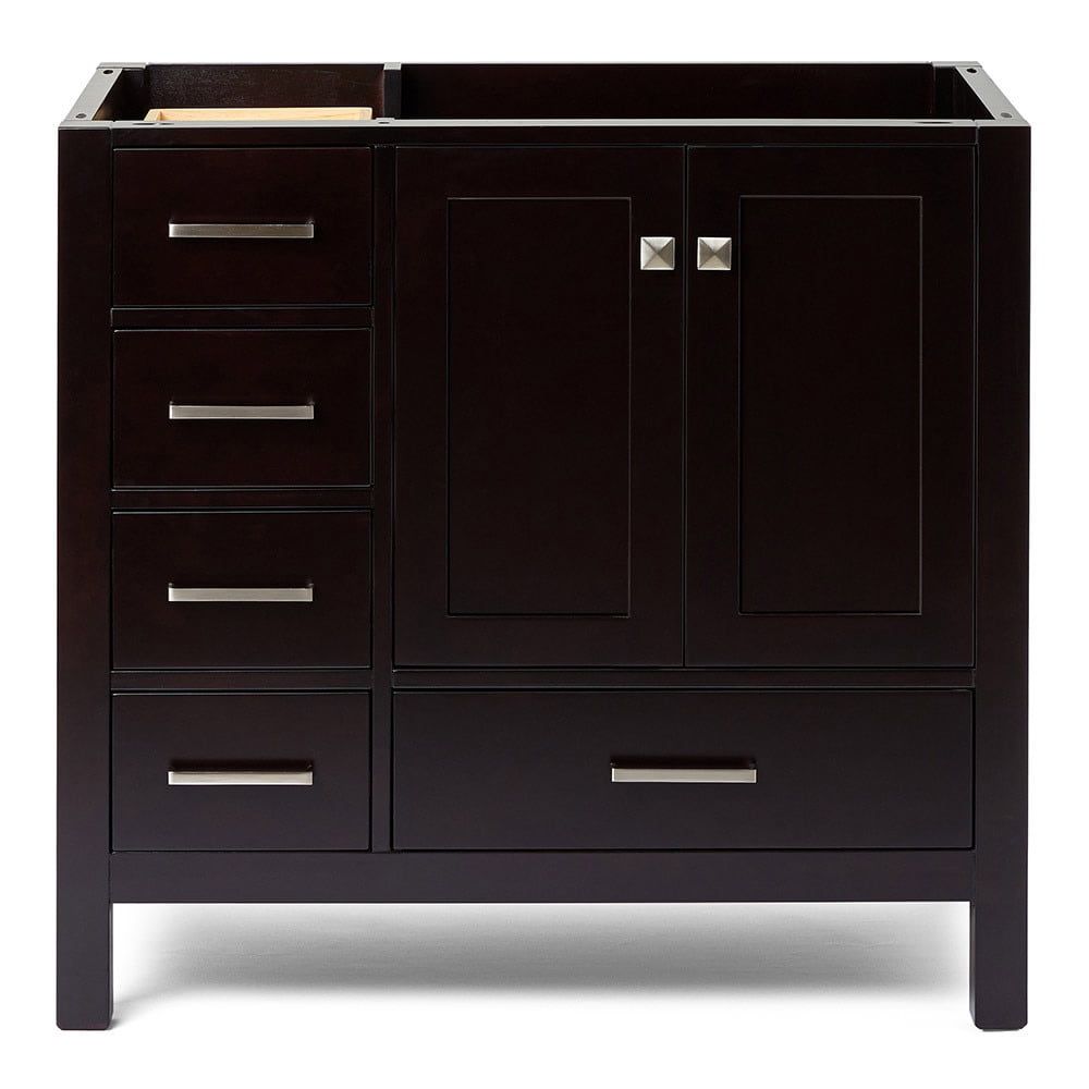 Cambridge 36" Espresso Solid Wood Freestanding Bathroom Vanity Cabinet