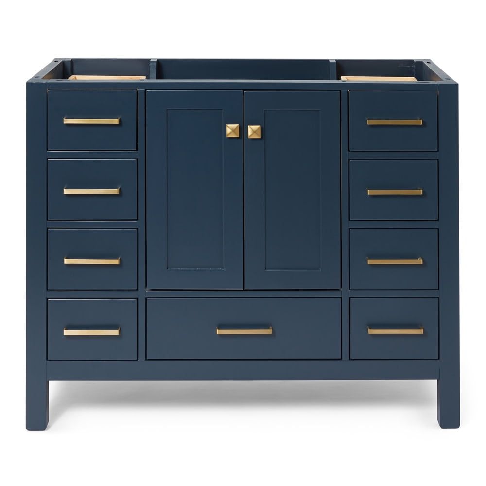 Cambridge 42" Midnight Blue Solid Wood Freestanding Vanity Cabinet