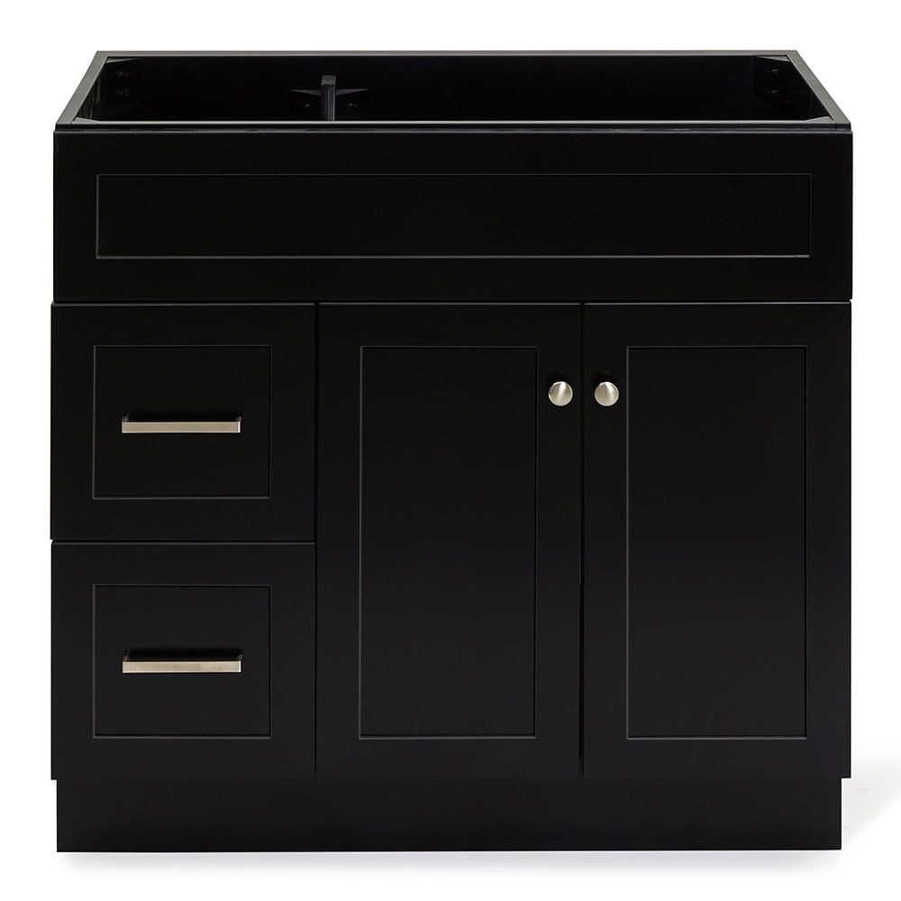 Hamlet 36" Black Solid Wood Freestanding Vanity Cabinet