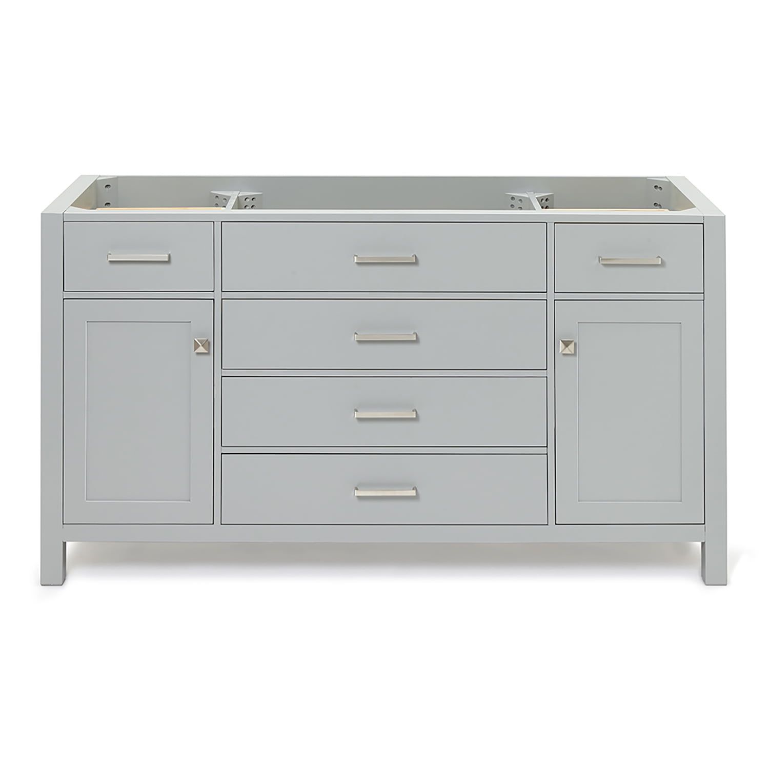 Bristol 60" Gray Single Freestanding Vanity Cabinet