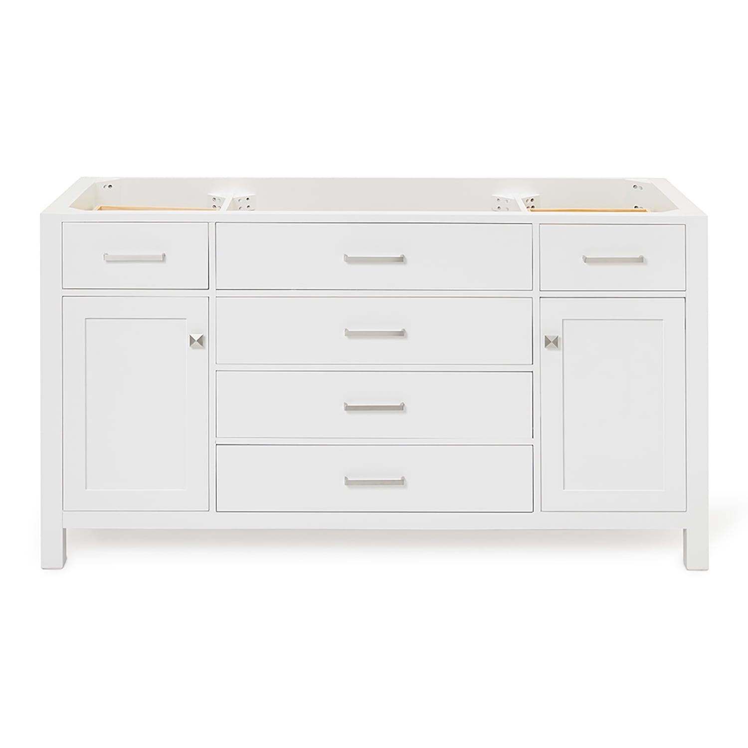 Bristol 60" White Single Freestanding Vanity Cabinet