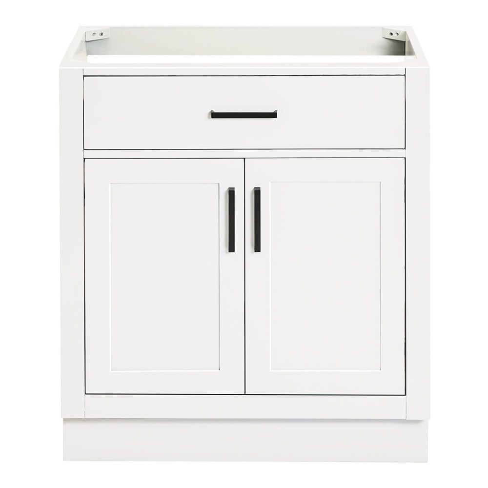 Hepburn 30" White Hardwood Single Freestanding Vanity Cabinet