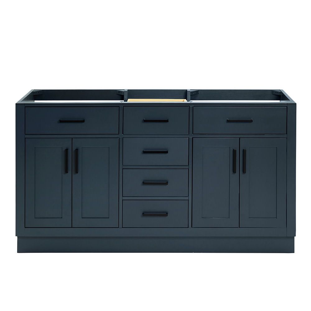 Midnight Blue 60'' Double Freestanding Hardwood Vanity Base