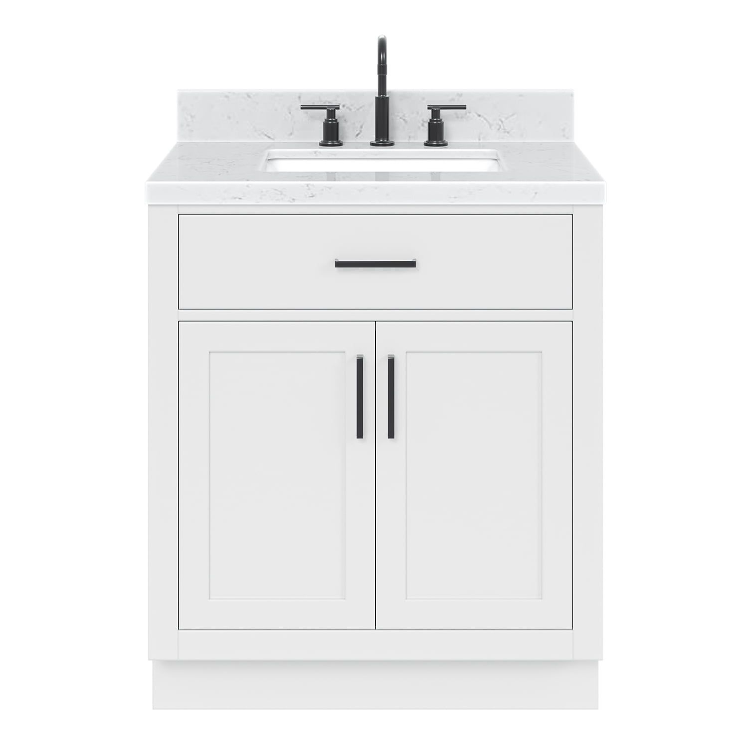 Hepburn 30" White Freestanding Single Basin Vanity Set