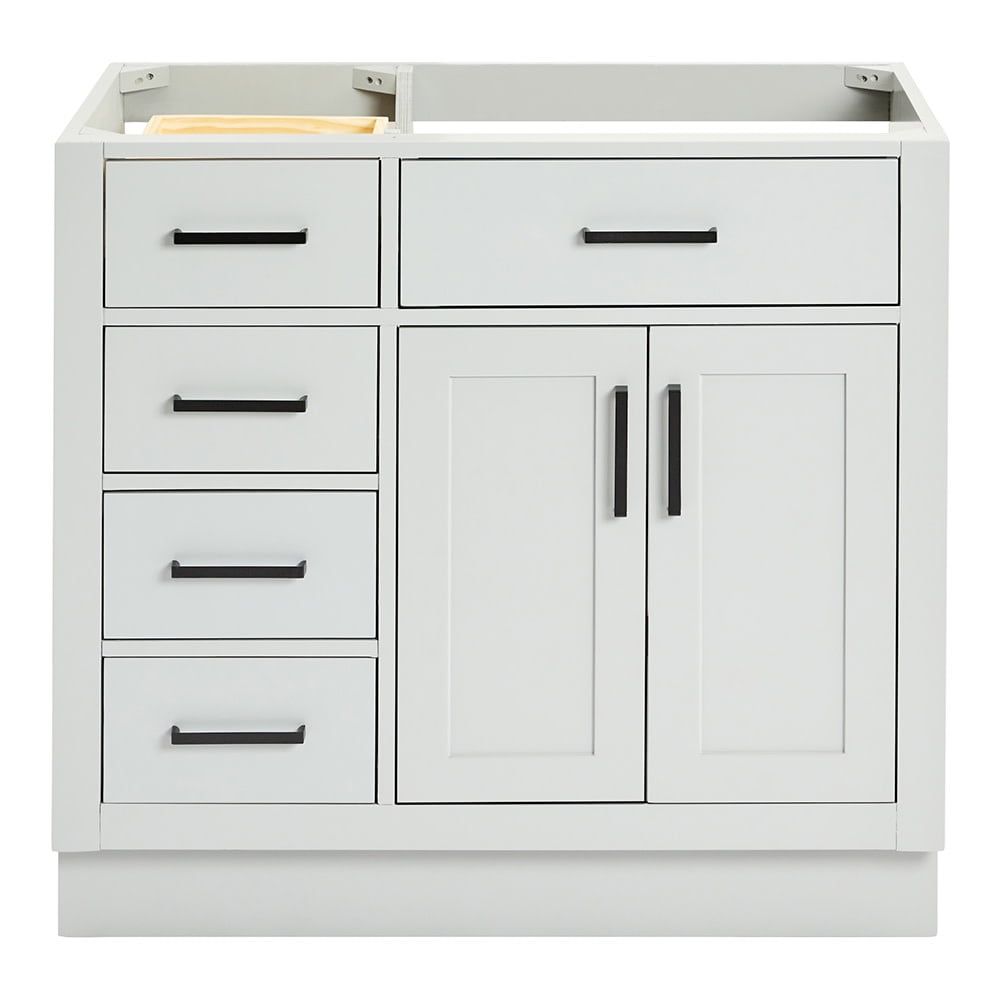 Hepburn 36" Gray Hardwood Single Freestanding Vanity Cabinet