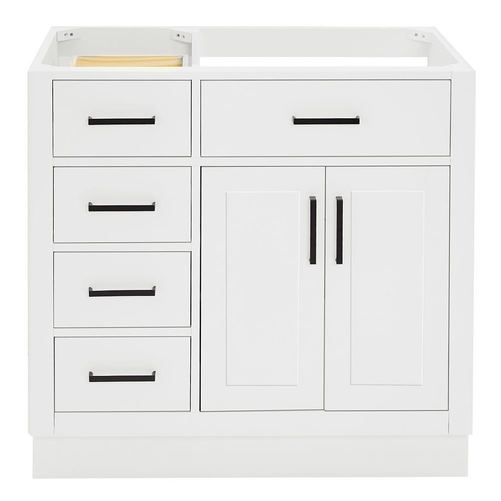 Hepburn 36" White Hardwood Single Freestanding Vanity Cabinet