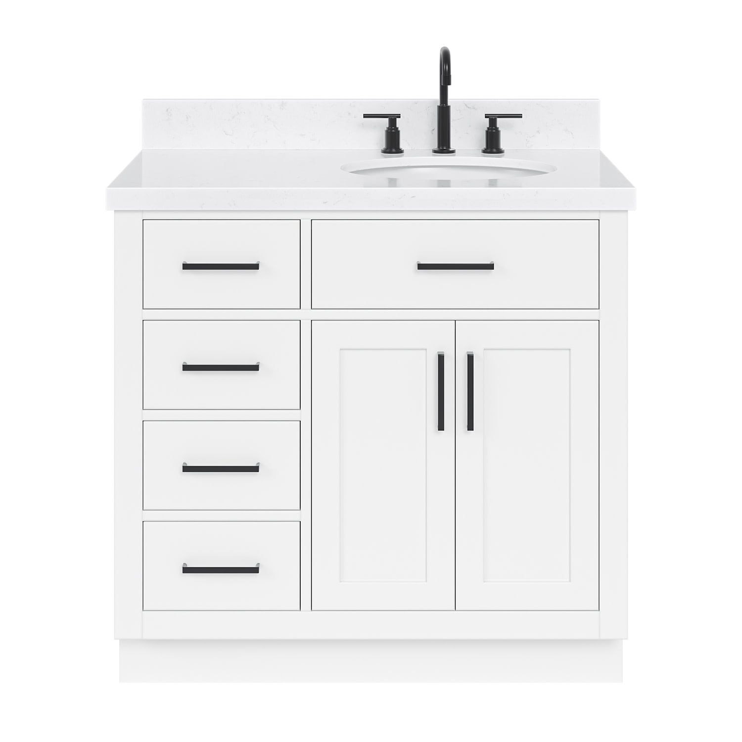 Hepburn 36" White Freestanding Single Basin Vanity Set
