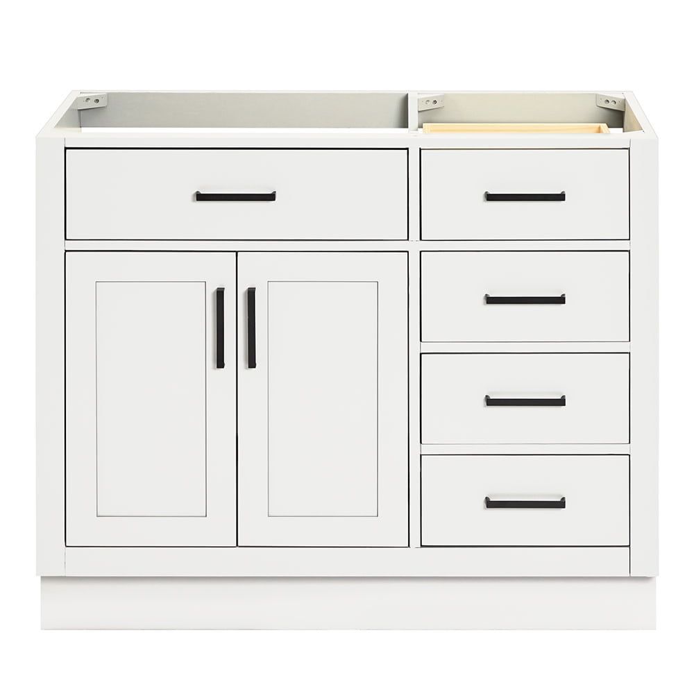 42'' White Wood Freestanding Single Bathroom Vanity Base