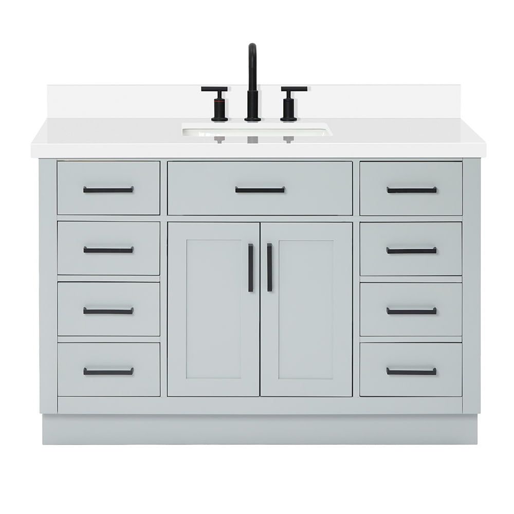 Hepburn 49" Grey Hardwood Single Basin Vanity Set