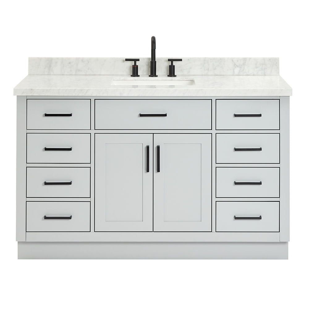 Hepburn 55" Gray Freestanding Single Basin Vanity Set