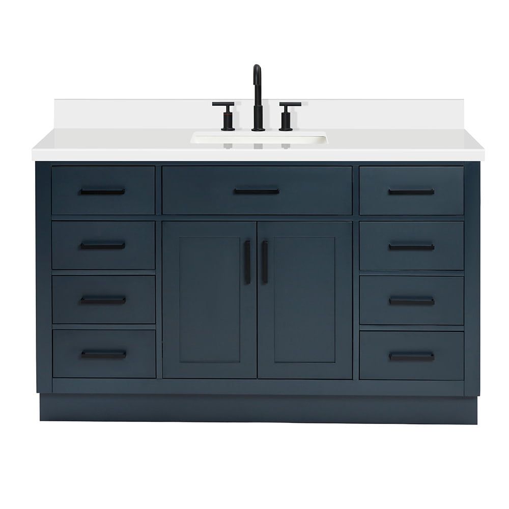 Midnight Blue 55" Freestanding Single Basin Vanity Set