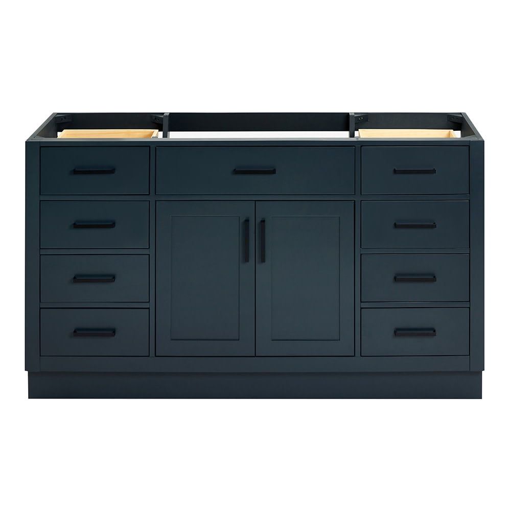 Midnight Blue 60" Freestanding Hardwood Bathroom Vanity
