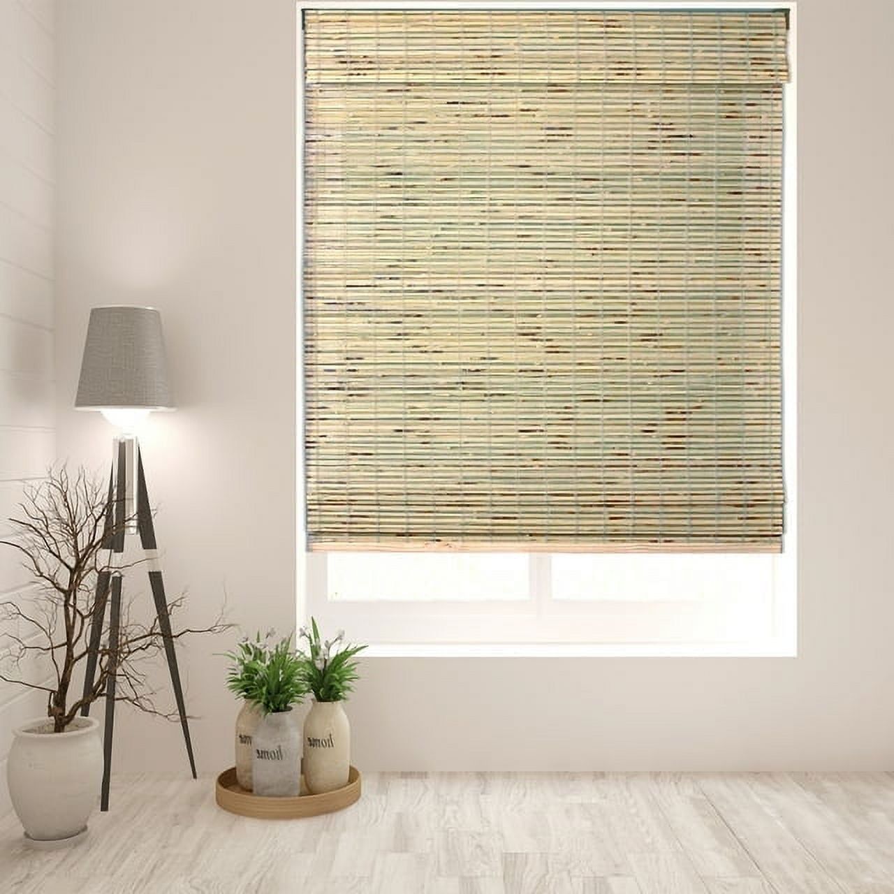 Cordless Petite Rustique Bamboo Roman Shades 32"W x 60"H