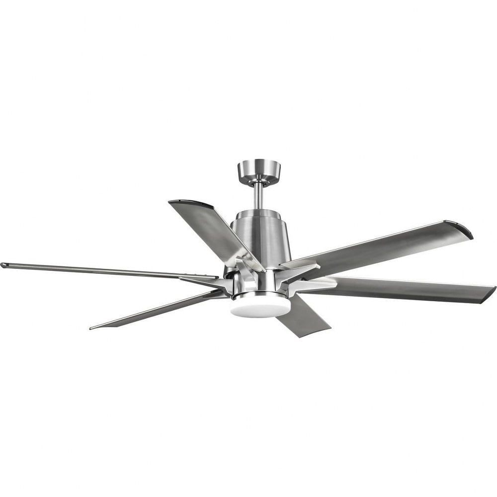 Arlo 60-Inch Brushed Nickel Ceiling Fan with LED Light and Remote