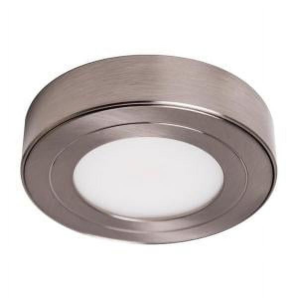 Metallic Dimmable LED Puck Light with Soft White Glow