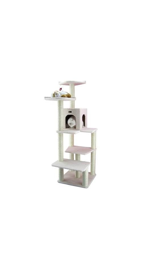 Ivory 68-Inch Cat Tree with Condo and Perches