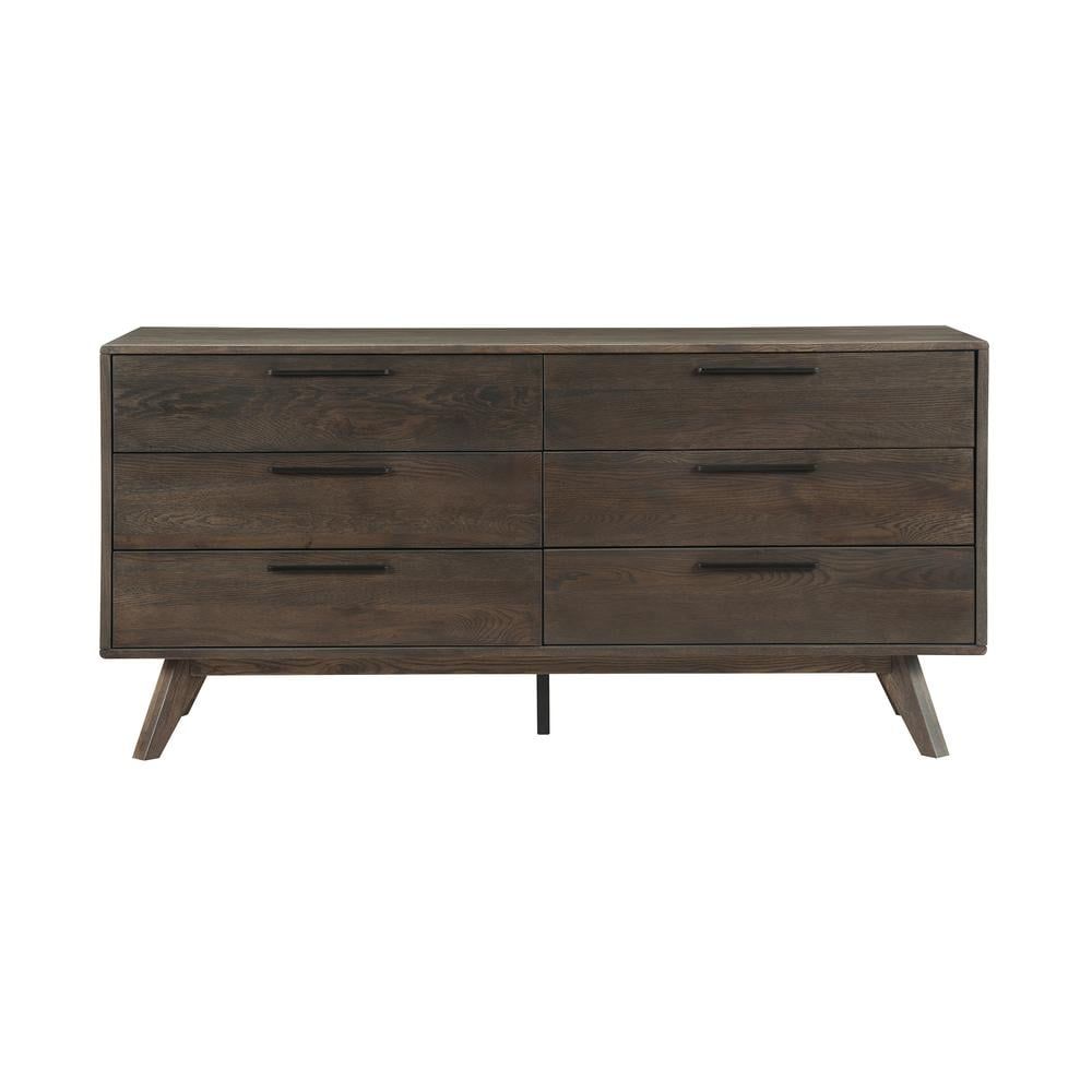 Astoria Mid-Century Modern Oak Dresser with Soft Close Drawers