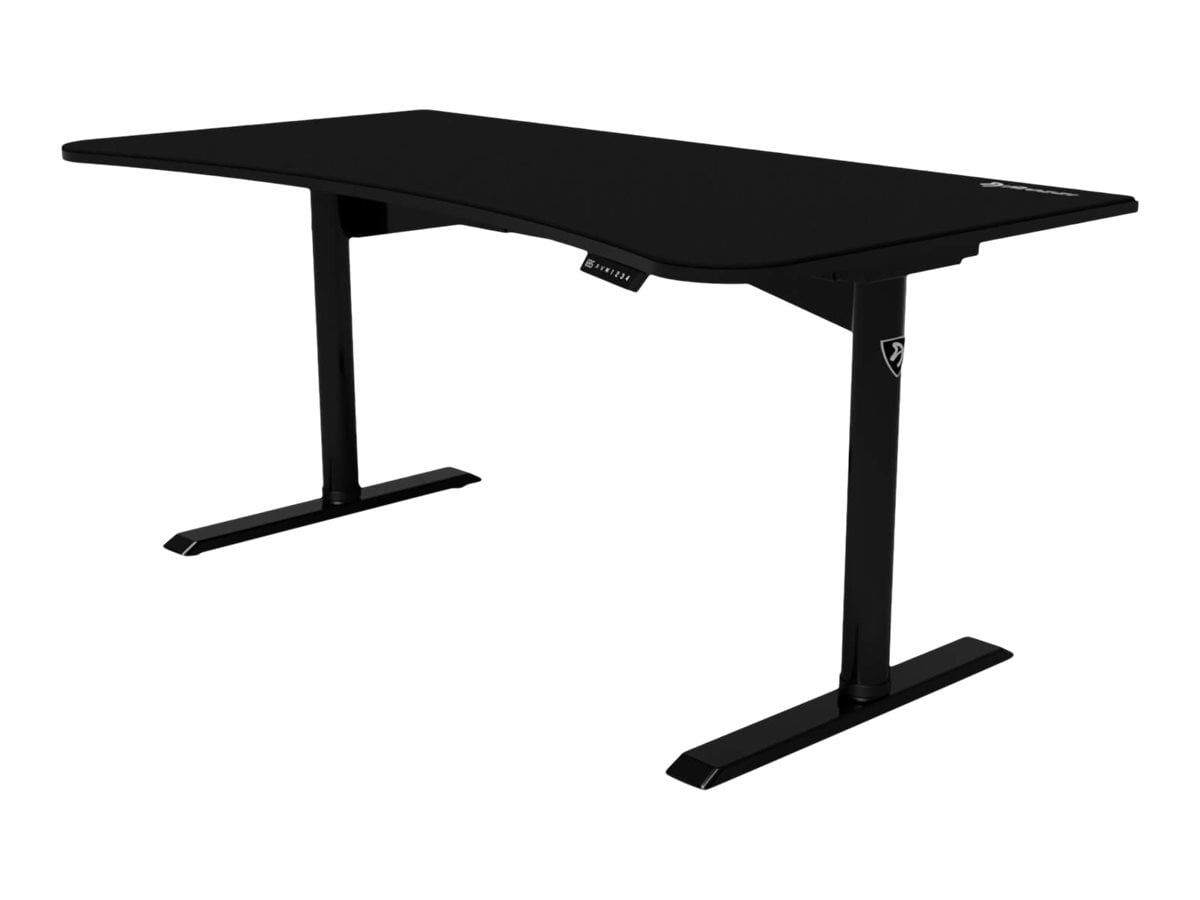 Black Adjustable Height Motorized Gaming Standing Desk