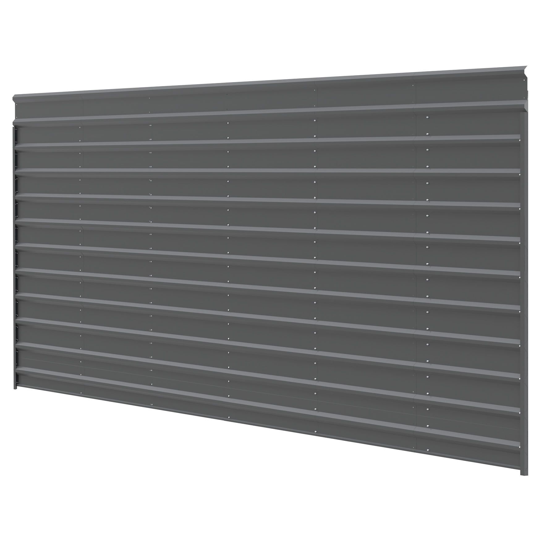 Charcoal Galvanized Steel Carport Enclosure Kit