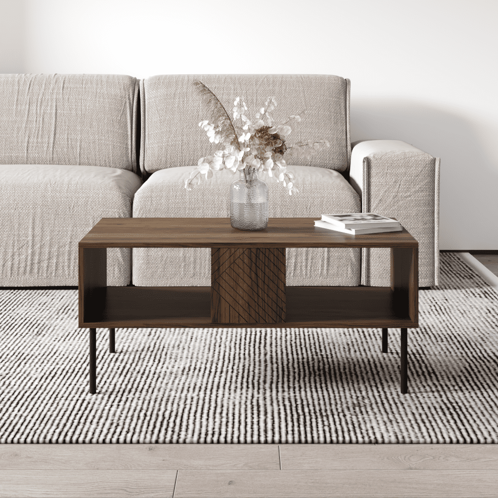 Mid-Century Modern Walnut Rectangular Coffee Table