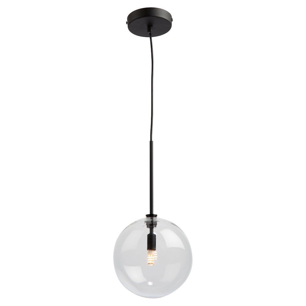 Matte Black Mini Globe LED Pendant Light