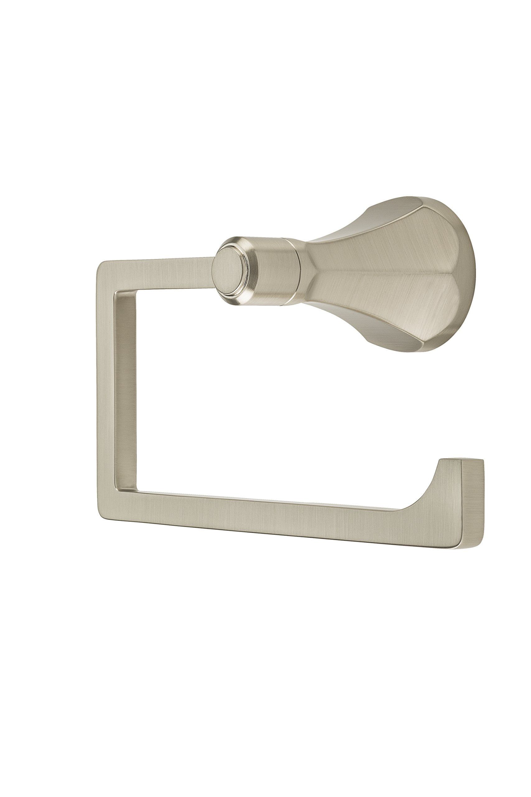 Brushed Nickel Rectangular Wall Mounted Towel Ring