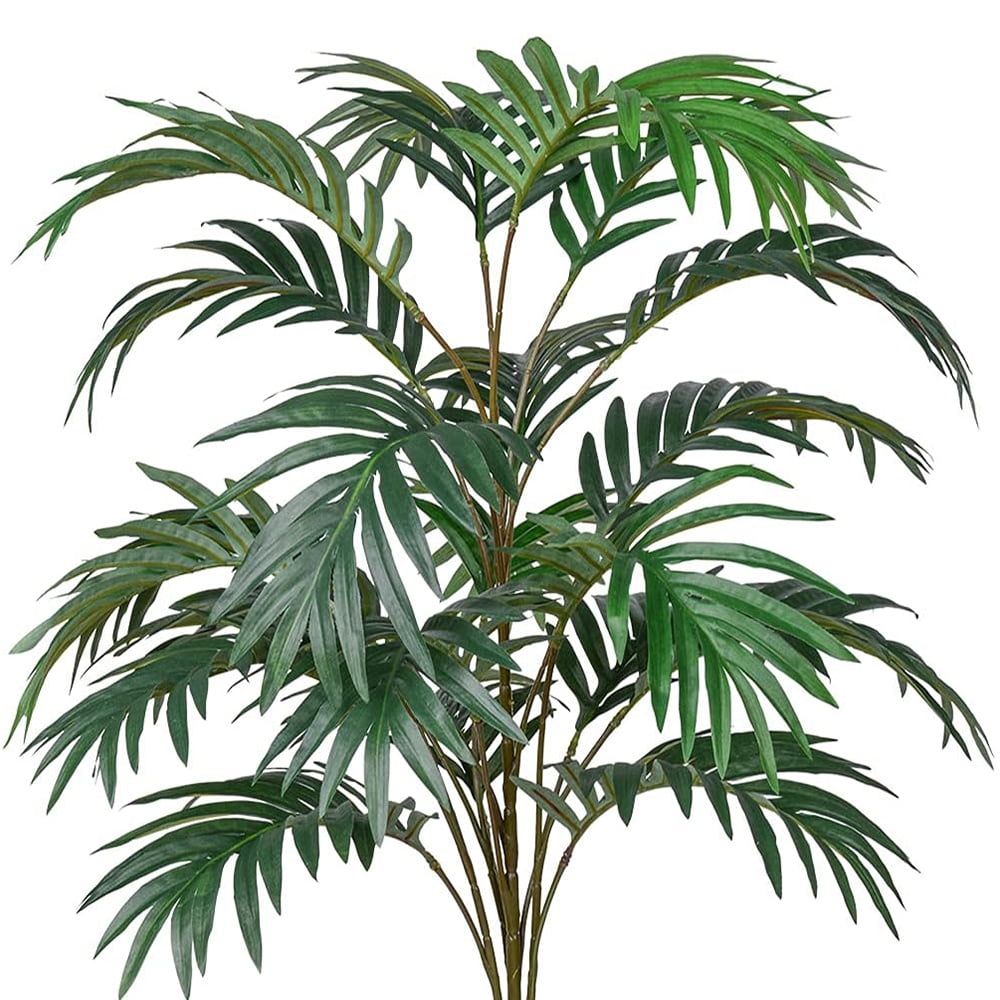 Large Faux Green Palm Tree with Plastic Leaves for Indoor and Outdoor Decor