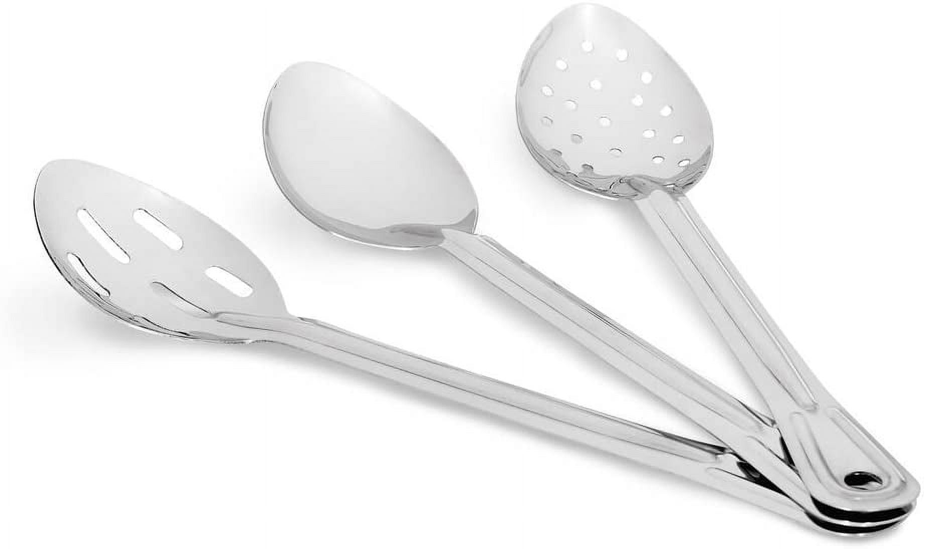 Heavy Duty 3-Piece Stainless Steel Serving Spoon Set