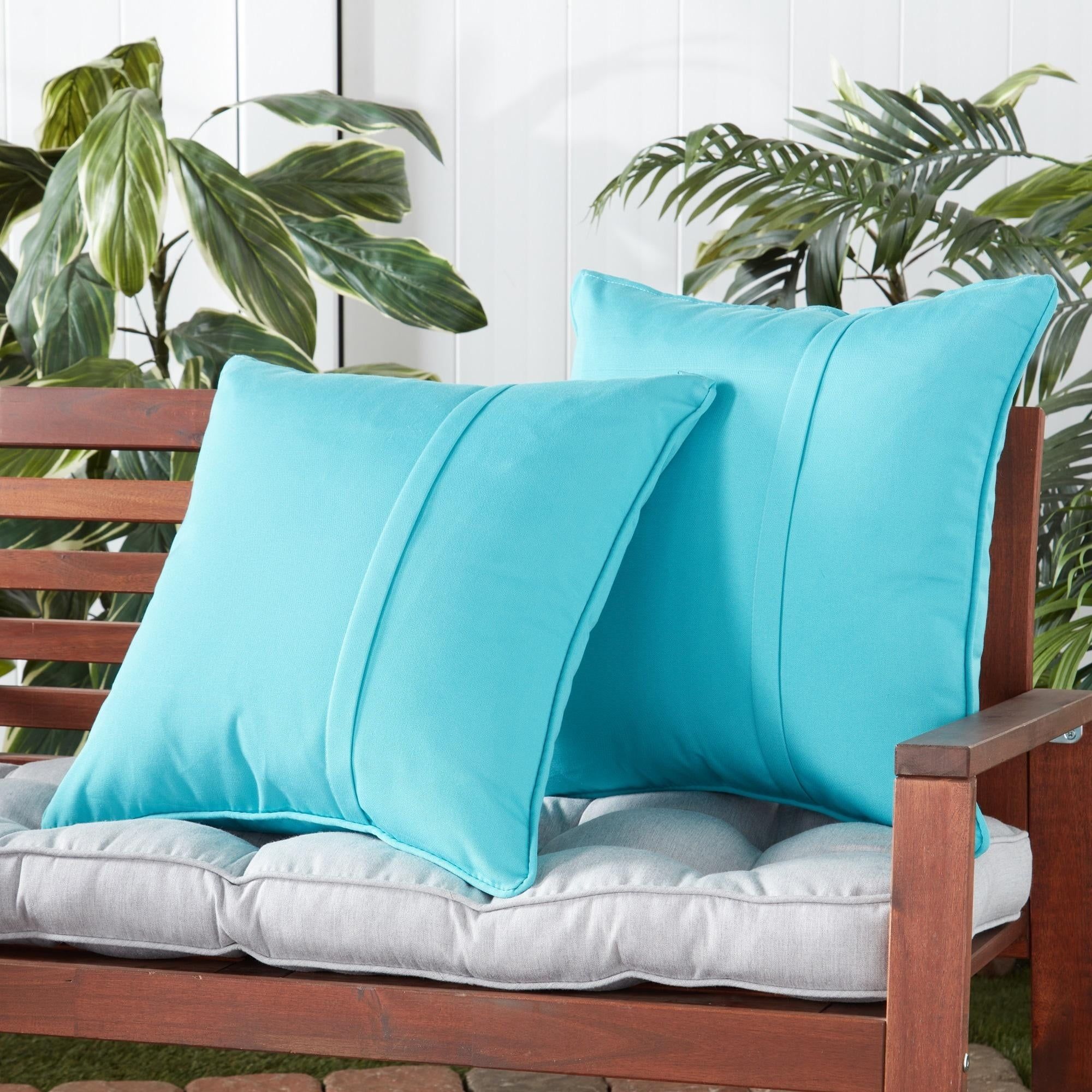 Aruba 20" Square Sunbrella Outdoor Throw Pillow Set