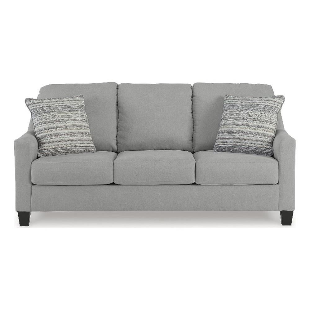 Gray Velvet Queen Sleeper Sofa with Memory Foam Mattress