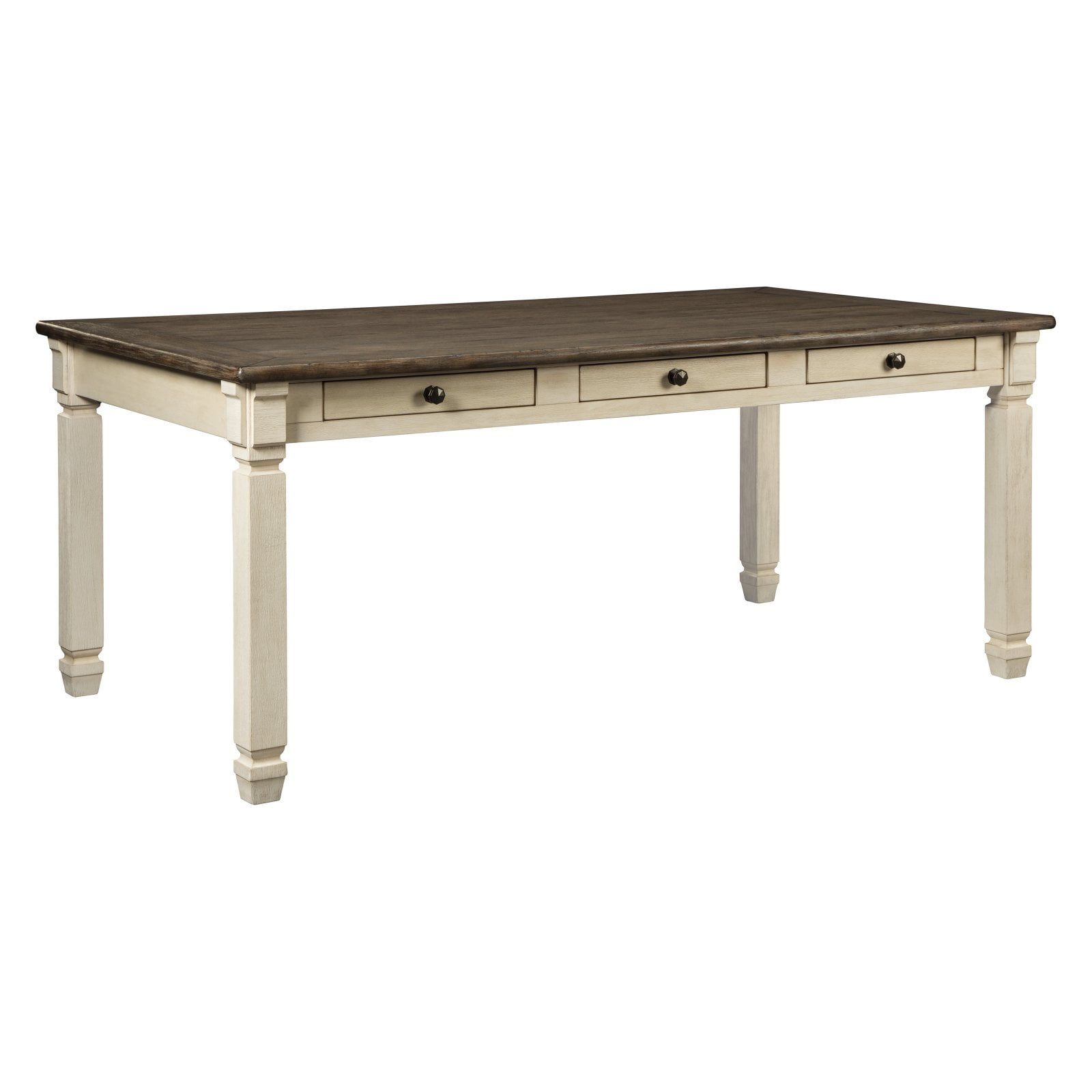 Bolanburg 72'' Rustic Brown and White Farmhouse Dining Table