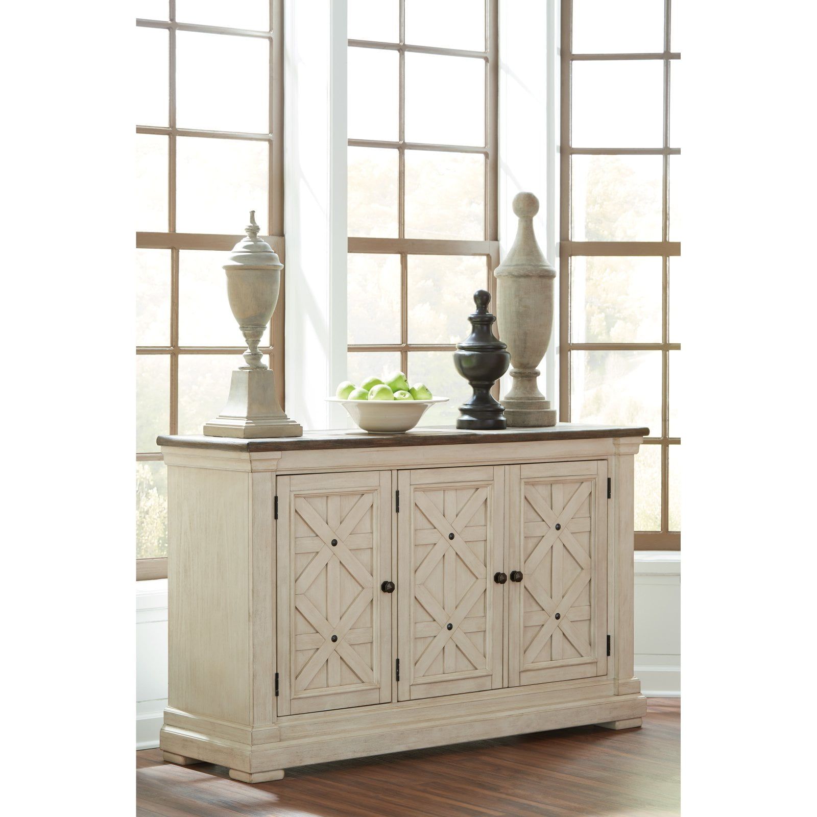 Bolanburg Antique White & Weathered Oak Dining Server