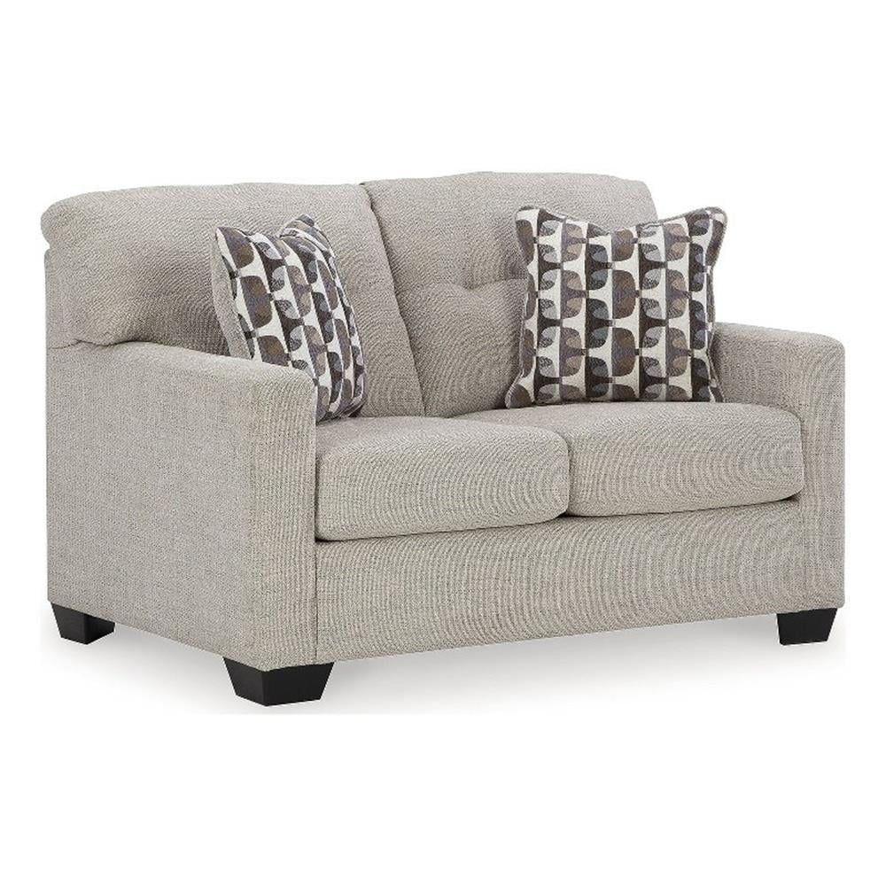 Signature Design by Ashley Mahoney Contemporary Tufted Loveseat, Beige