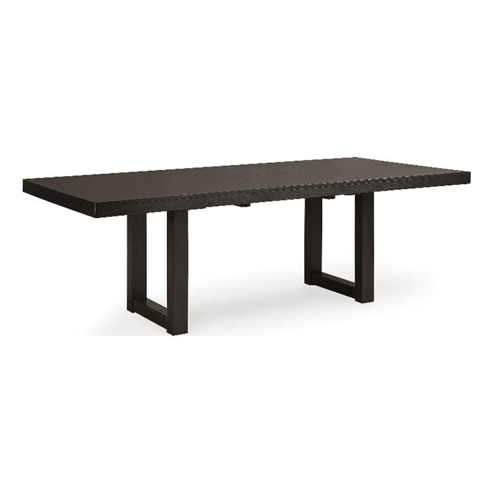 Brown Wood Extendable Rectangular Dining Table for Ten