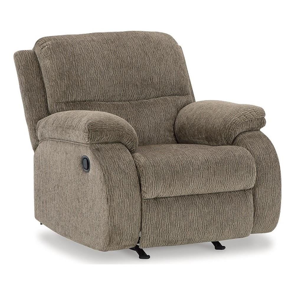 Signature Design by Ashley Scranto Modern Manual Rocker Recliner, Light Brown