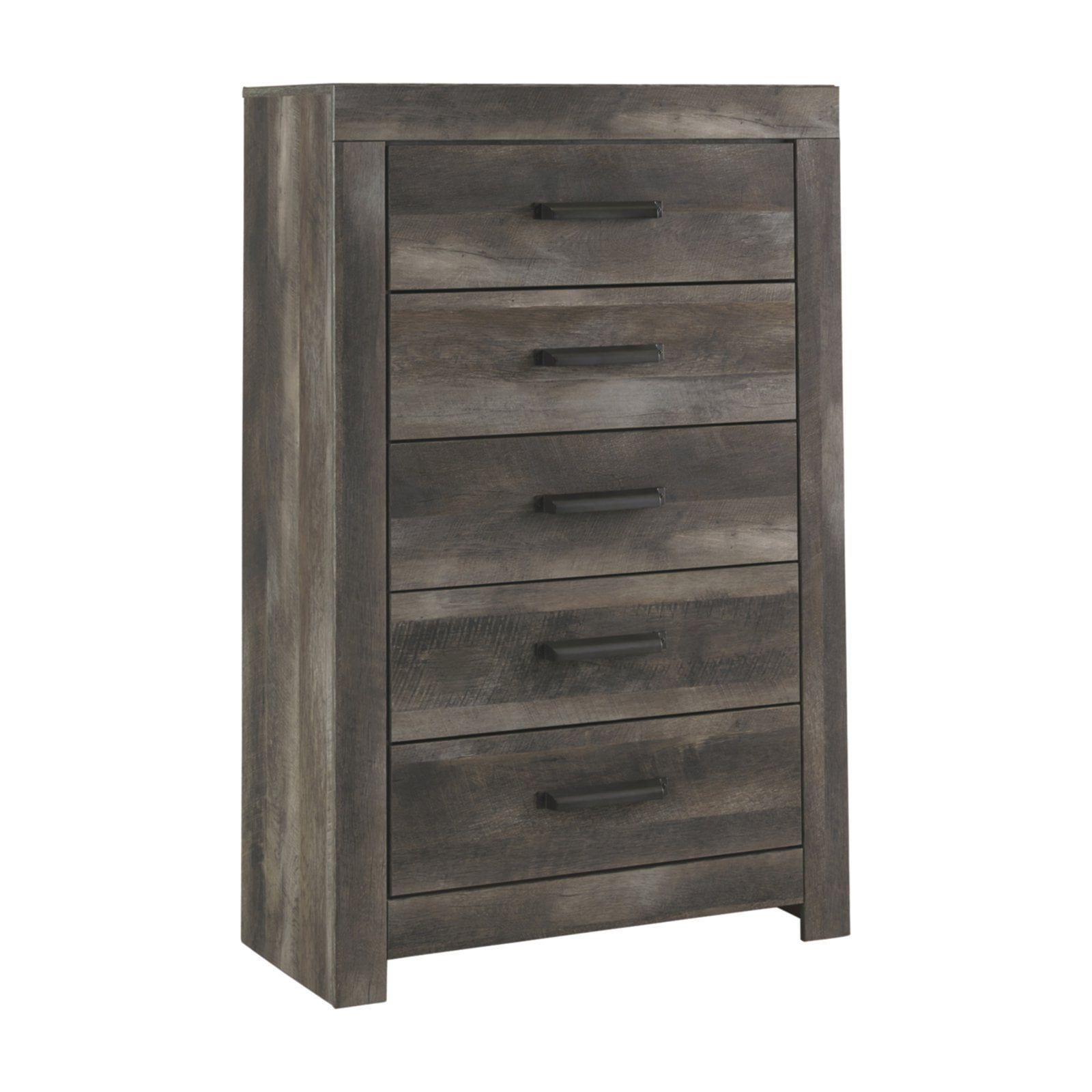 Wynnlow Transitional Gray 5-Drawer Farmhouse Chest