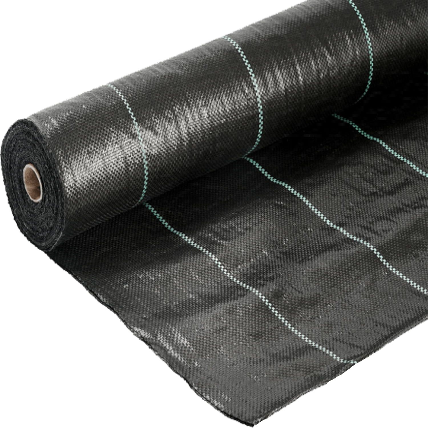 Heavy-Duty Black Woven Polyester Weed Barrier Fabric 4' x 50'