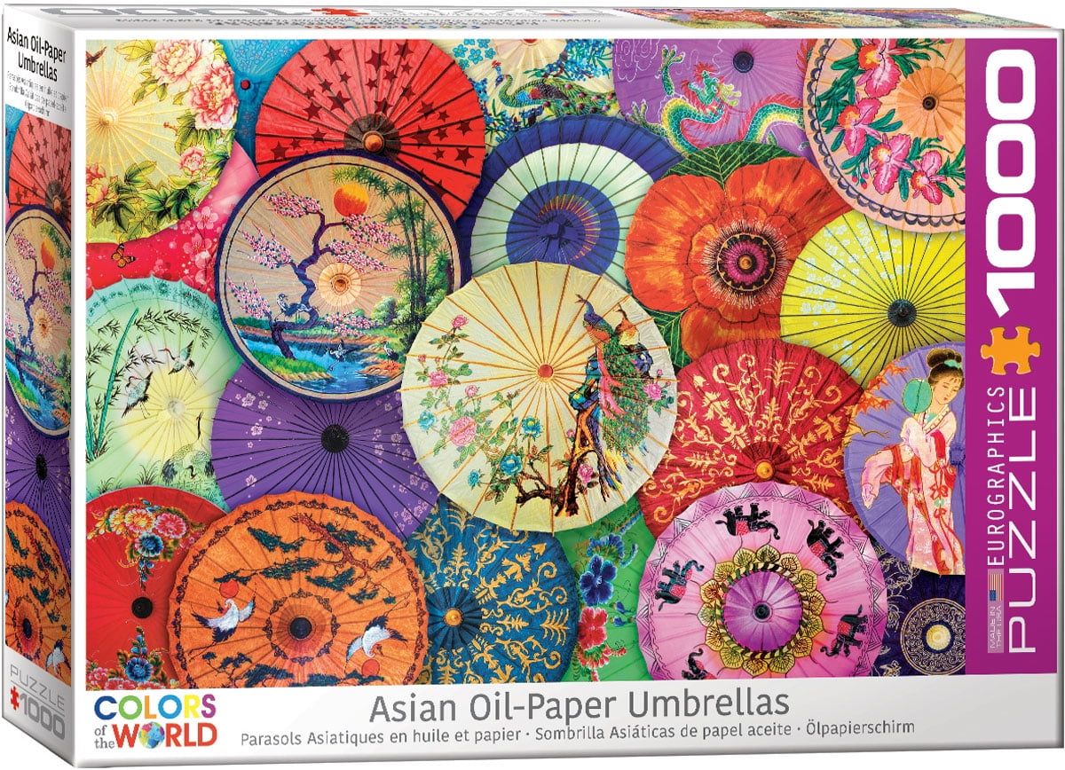 Asian Oil Paper Umbrellas 1000-Piece Puzzle