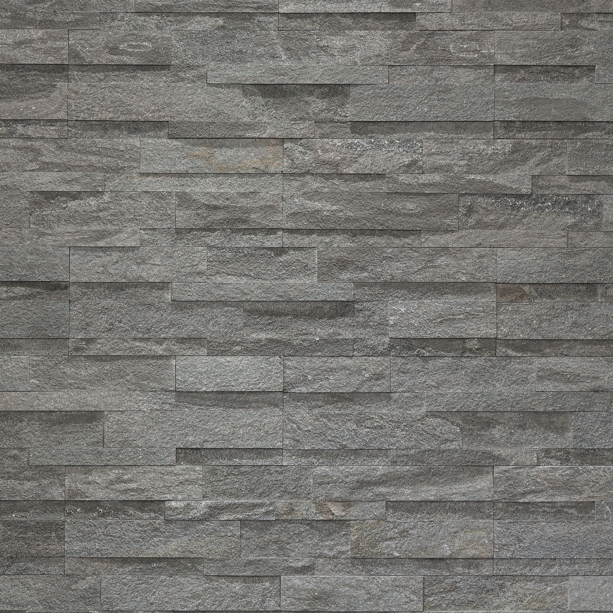 Titanium Gray Stone Peel and Stick Wall Tile