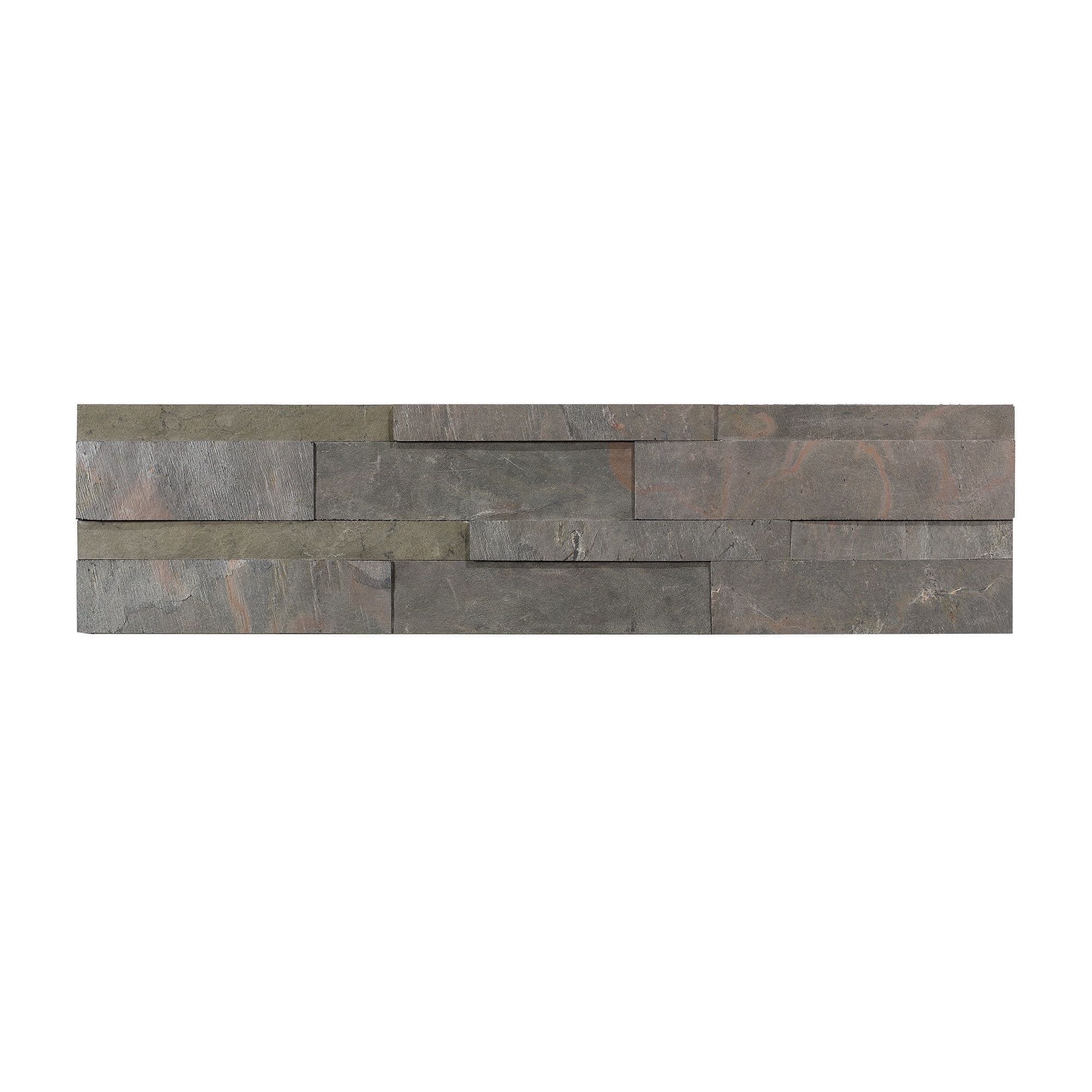 Kilnstone Gray Peel and Stick Real Stone Wall Tile