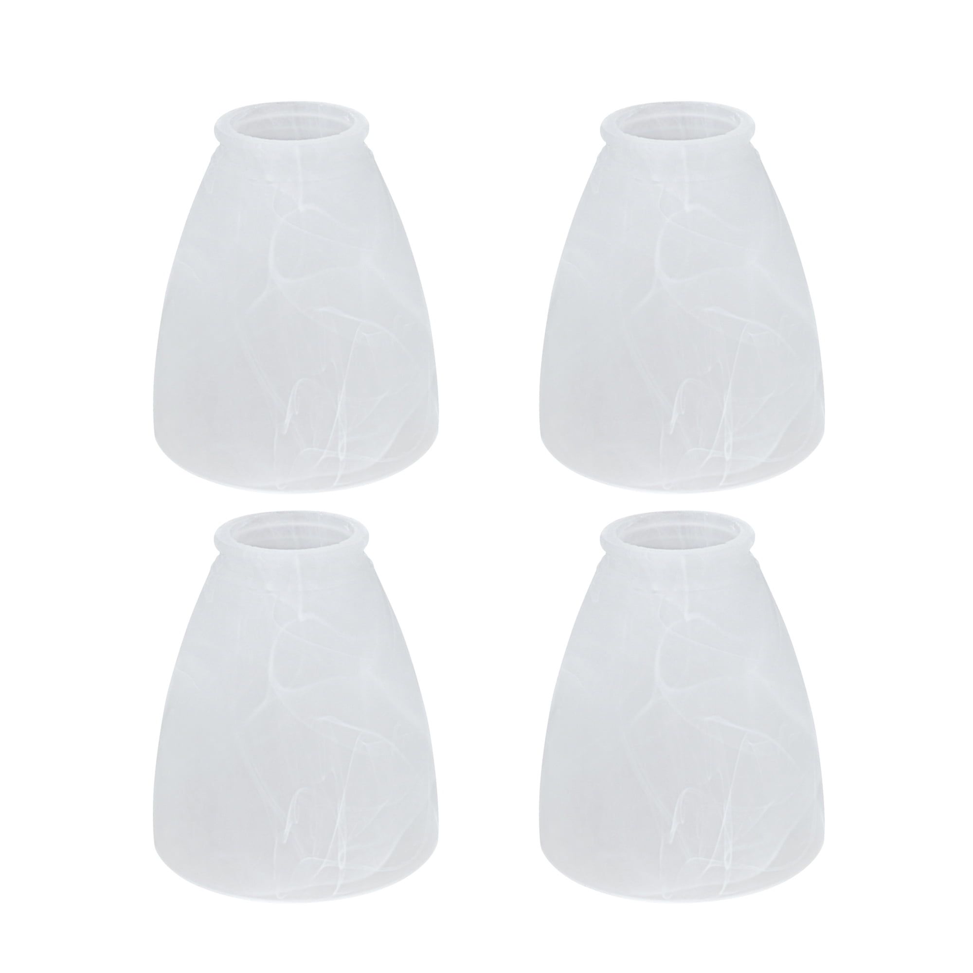 Alabaster Glass Bell Replacement Shades, 4-Pack