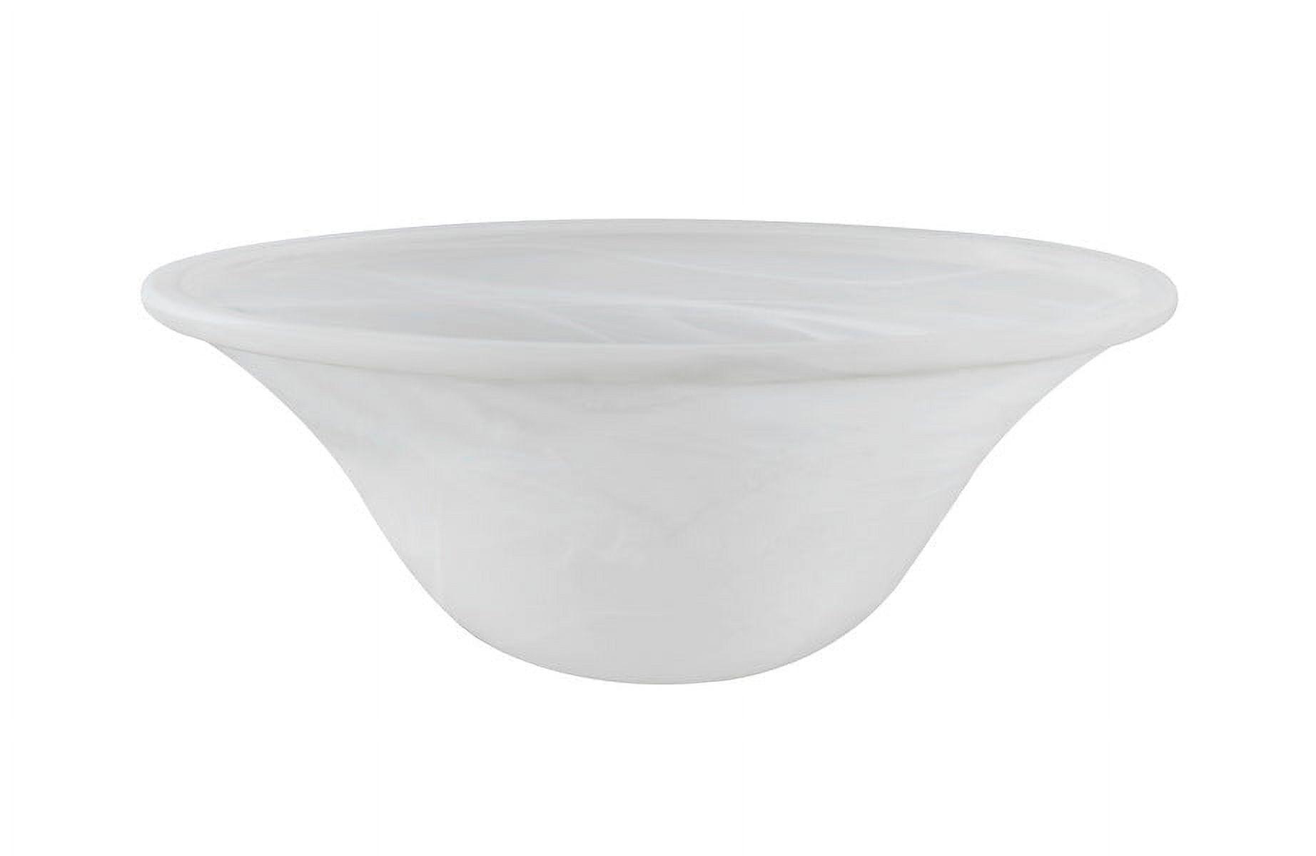 Alabaster White Glass Torchiere Lamp Shade, 12.25"