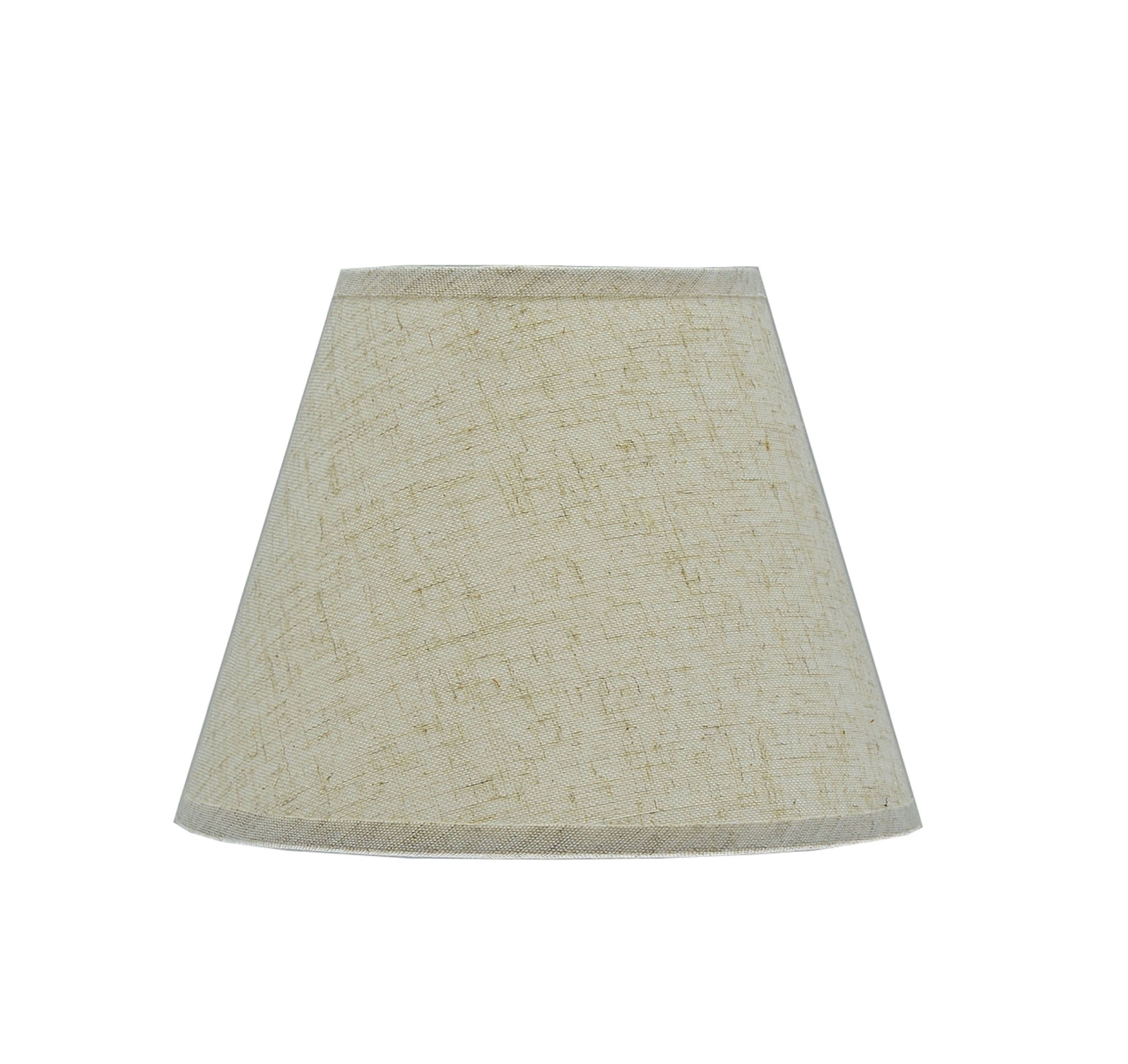 Flaxen Linen Empire Lamp Shade with Spider Construction, 9"