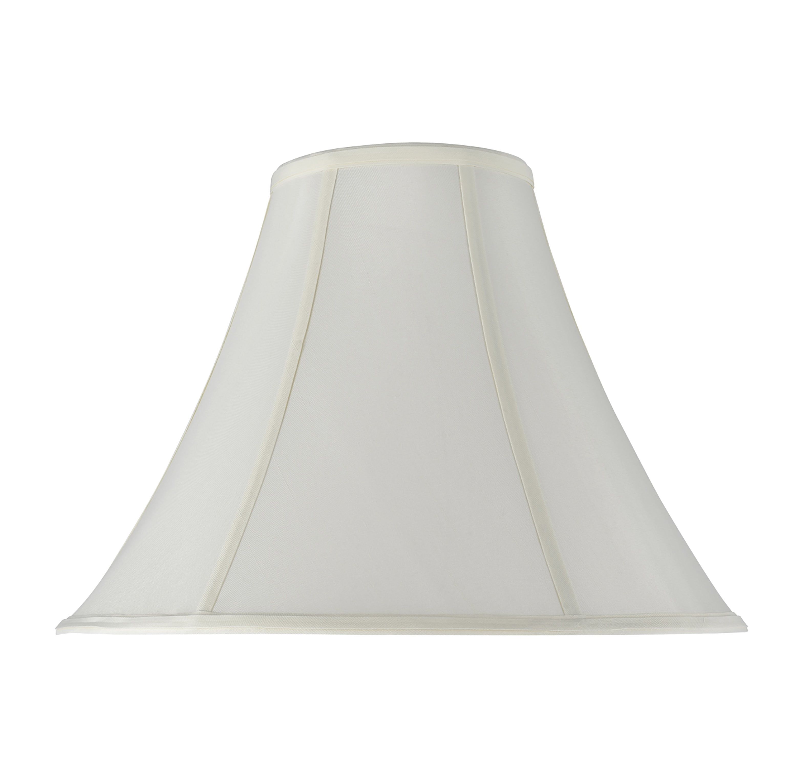 Off-White Faux Silk Bell Lamp Shade, 16-inch