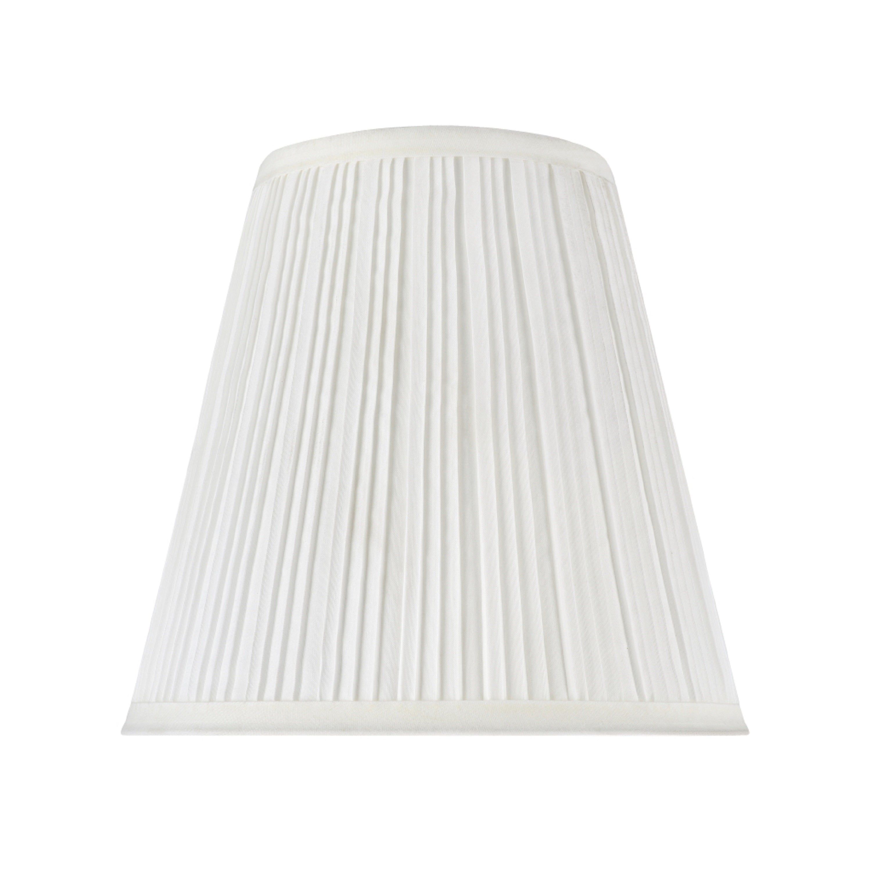 Off-White Pleated Fabric Empire Lamp Shade, 9''