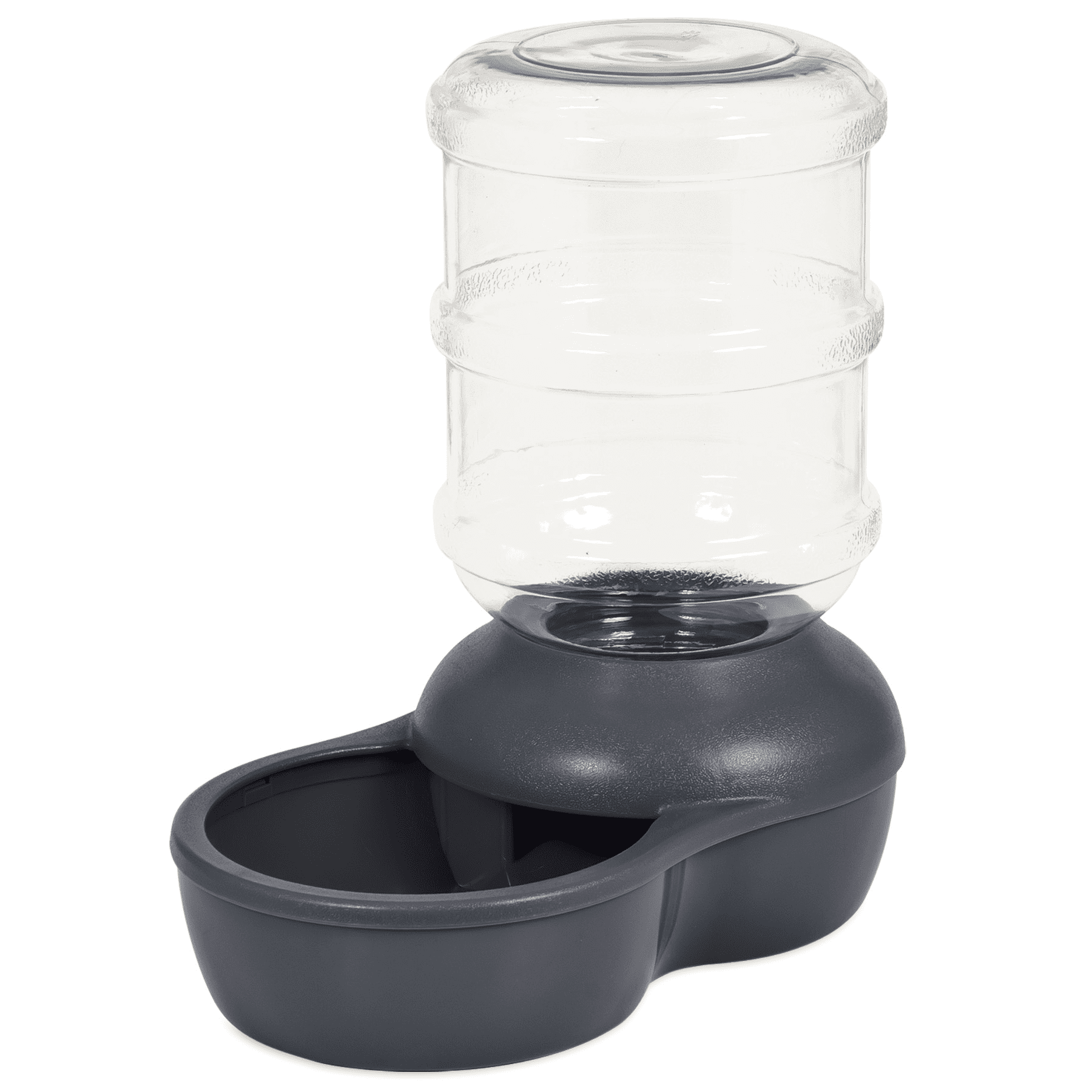 Dark Gray 2.5 Gallon Gravity Pet Waterer with Clear Reservoir