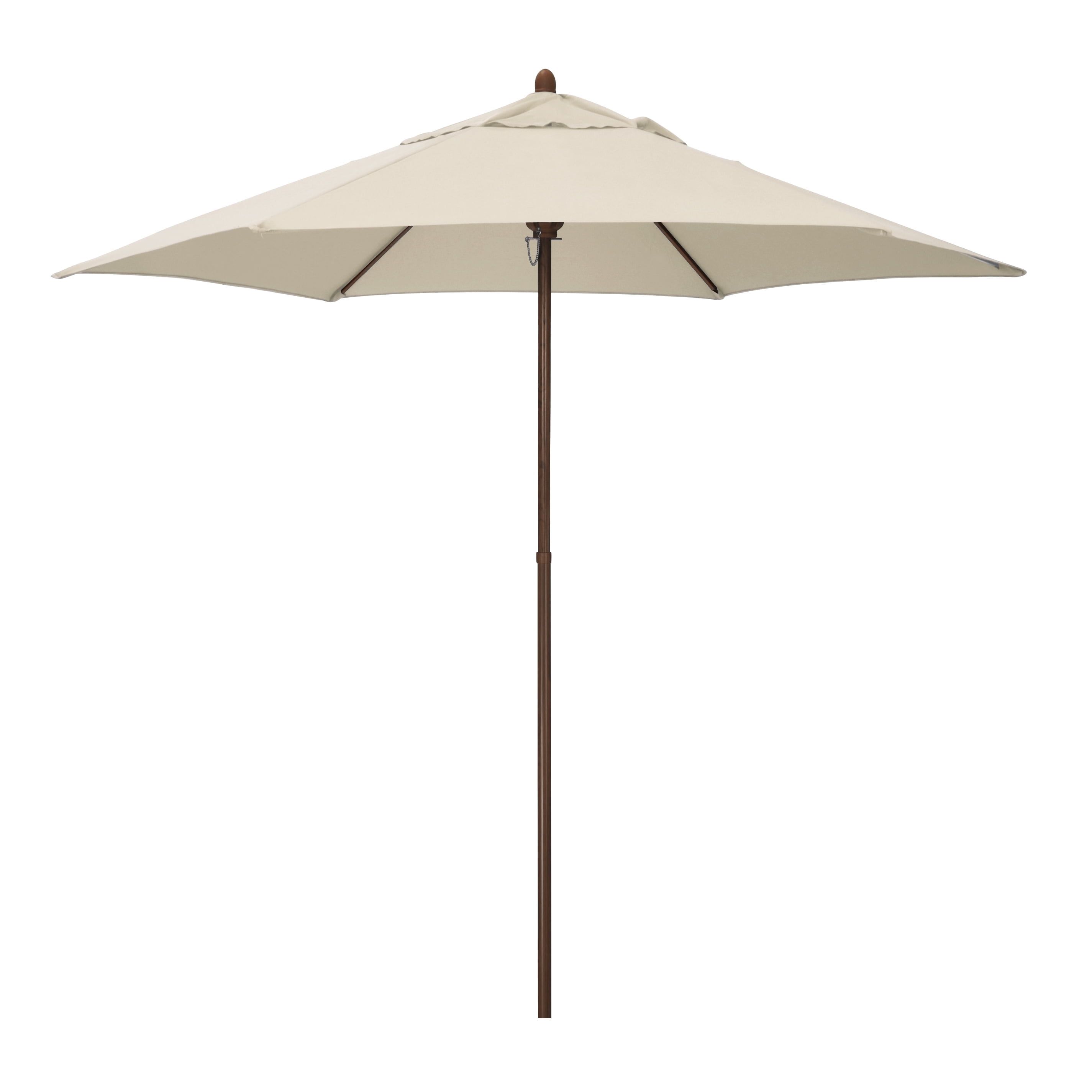 Astella 9' Beige Steel and Wood-Grain Patio Umbrella