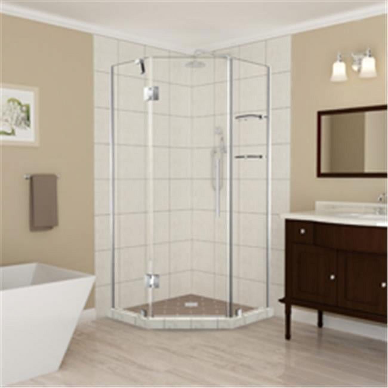 Merrick GS Frameless Neo-Angle Shower Enclosure with Clear Glass