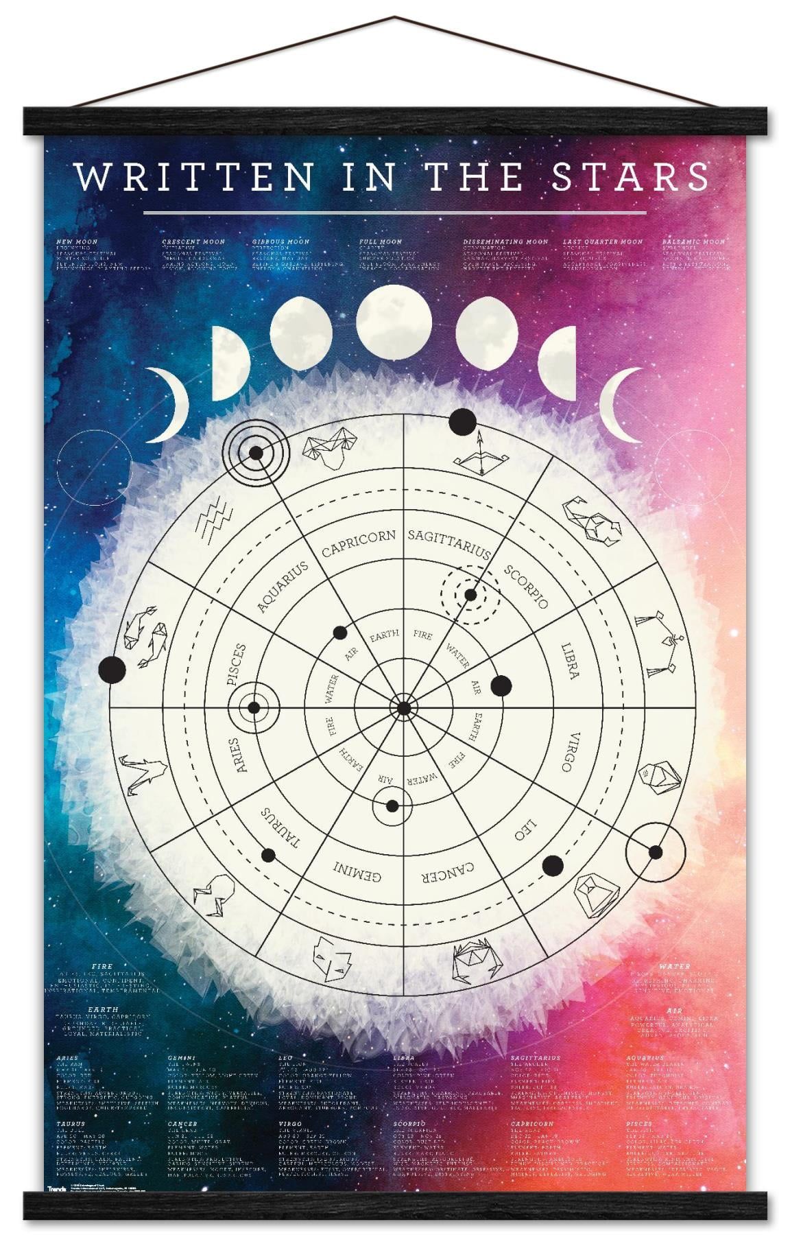 Astrological Chart Educational Framed Poster for Kids